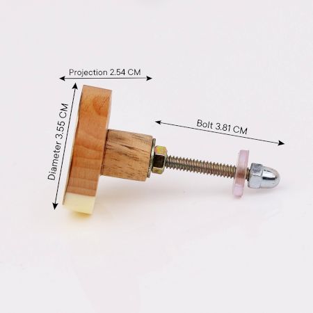 Round Wooden and Resin Knob